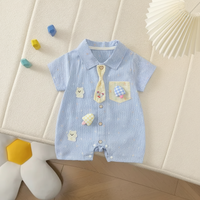 Thumbnail for KiddoStyle – Cute & Soft – Kids' Jumpsuit with Bow Tie and Patch