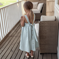 Thumbnail for BloomGrace – Cute & Comfortable – Children's Dress with Bow & Adjustable Shoulder Straps