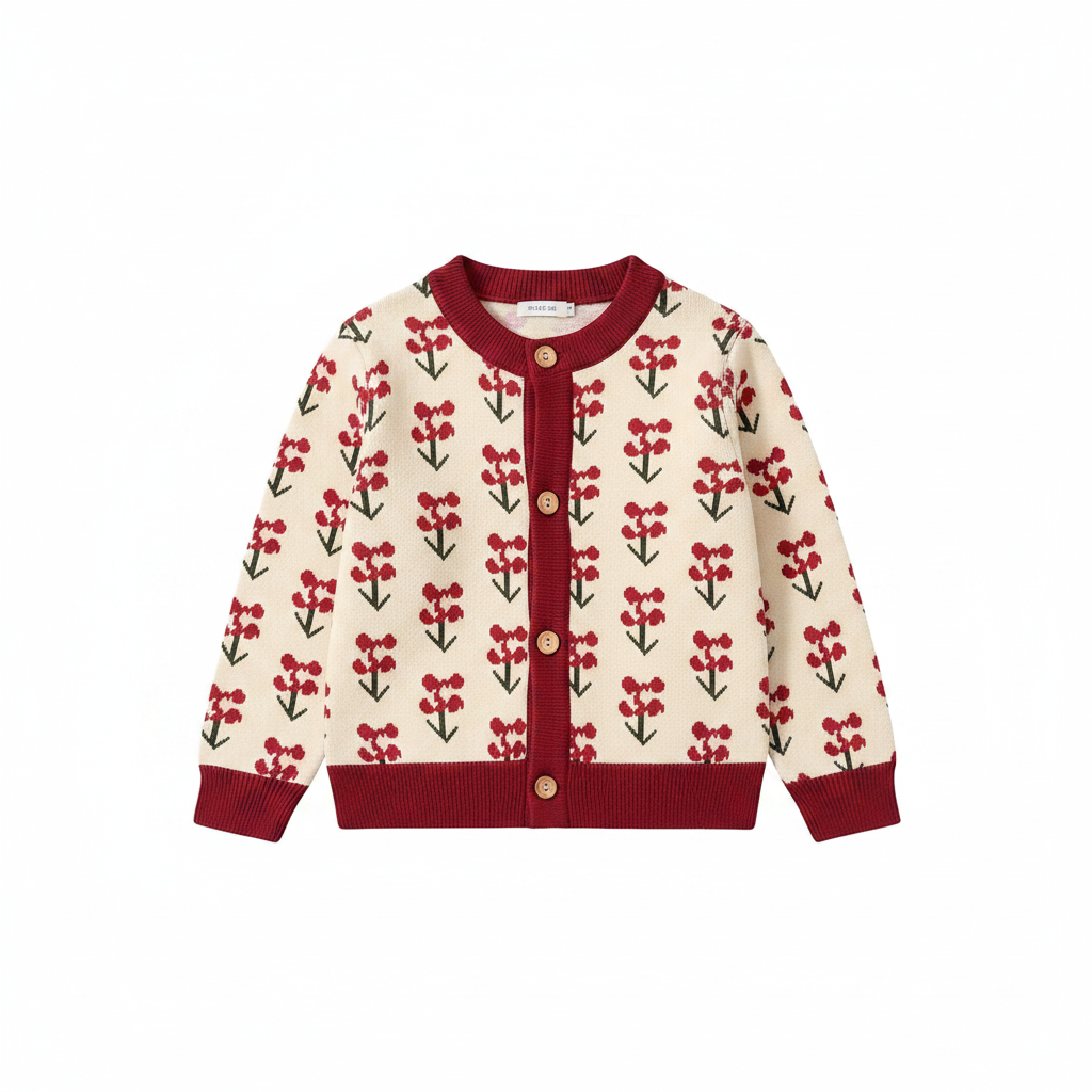 CozyCardi – Soft & Warm – Knitted Cardigan with Cute Prints