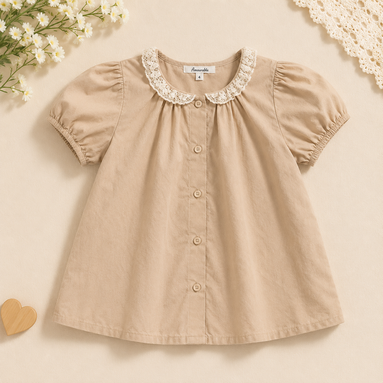 Girls Summer Fashion Top – Lightweight & Comfortable – Vintage Girls' Top