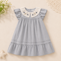Thumbnail for Short Sleeve Embroidery Dress – Elegance & Comfort – Boutique Girls' Dress