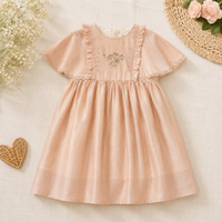 Thumbnail for Short Sleeve Embroidery Dress – Elegance & Comfort – Boutique Girls' Dress