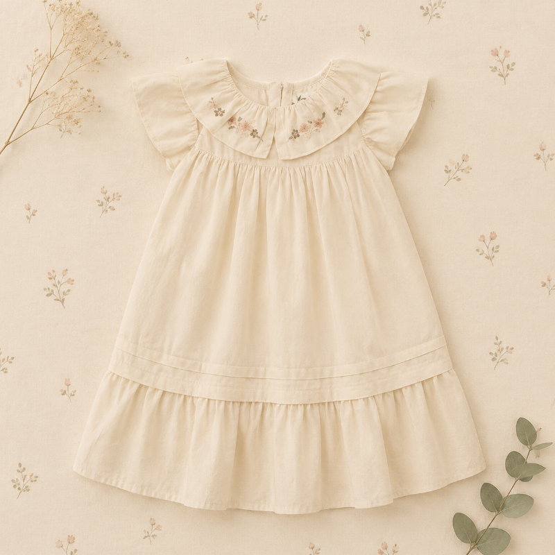 Princess Dress – Stylish & comfortable – Dress with an embroidered collar