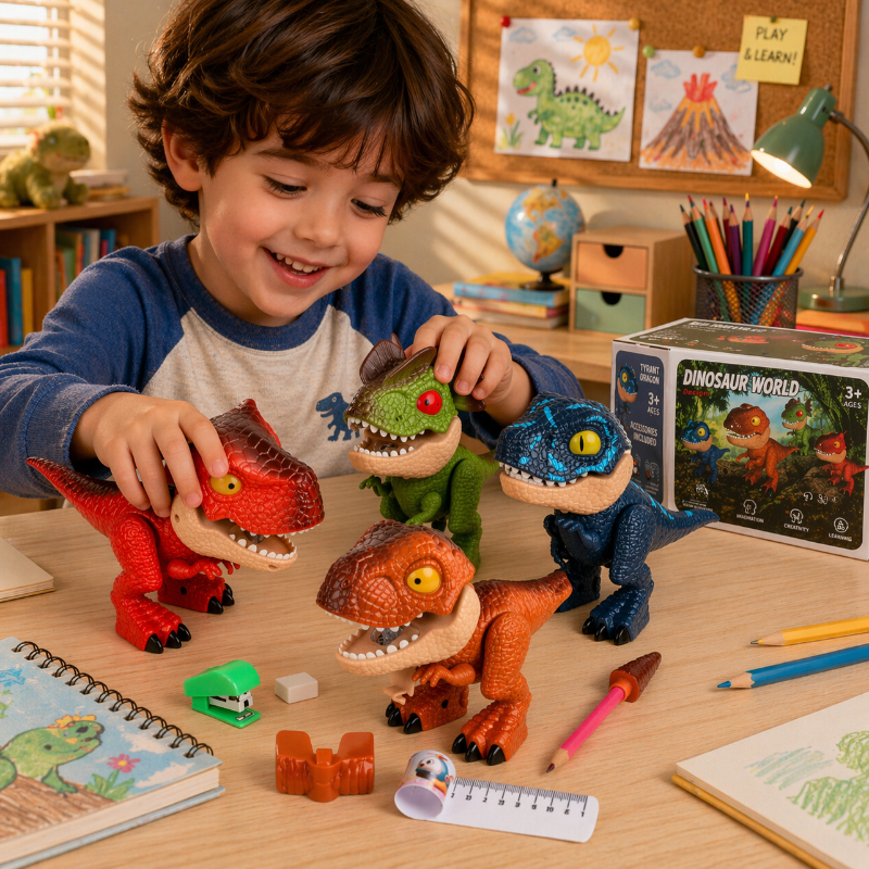 Dinosaur Stationery Toy – Creative & Educational – 5-in-1 Desk Set