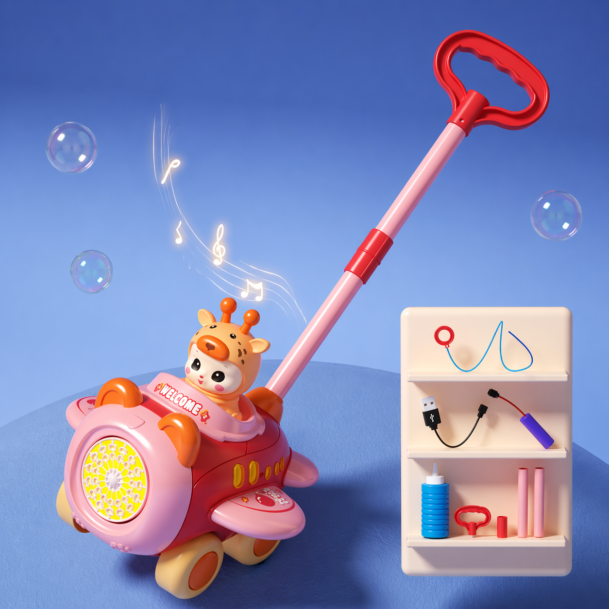 Bubble Blower – Fun & Playful – Bubble Blower Push Cart