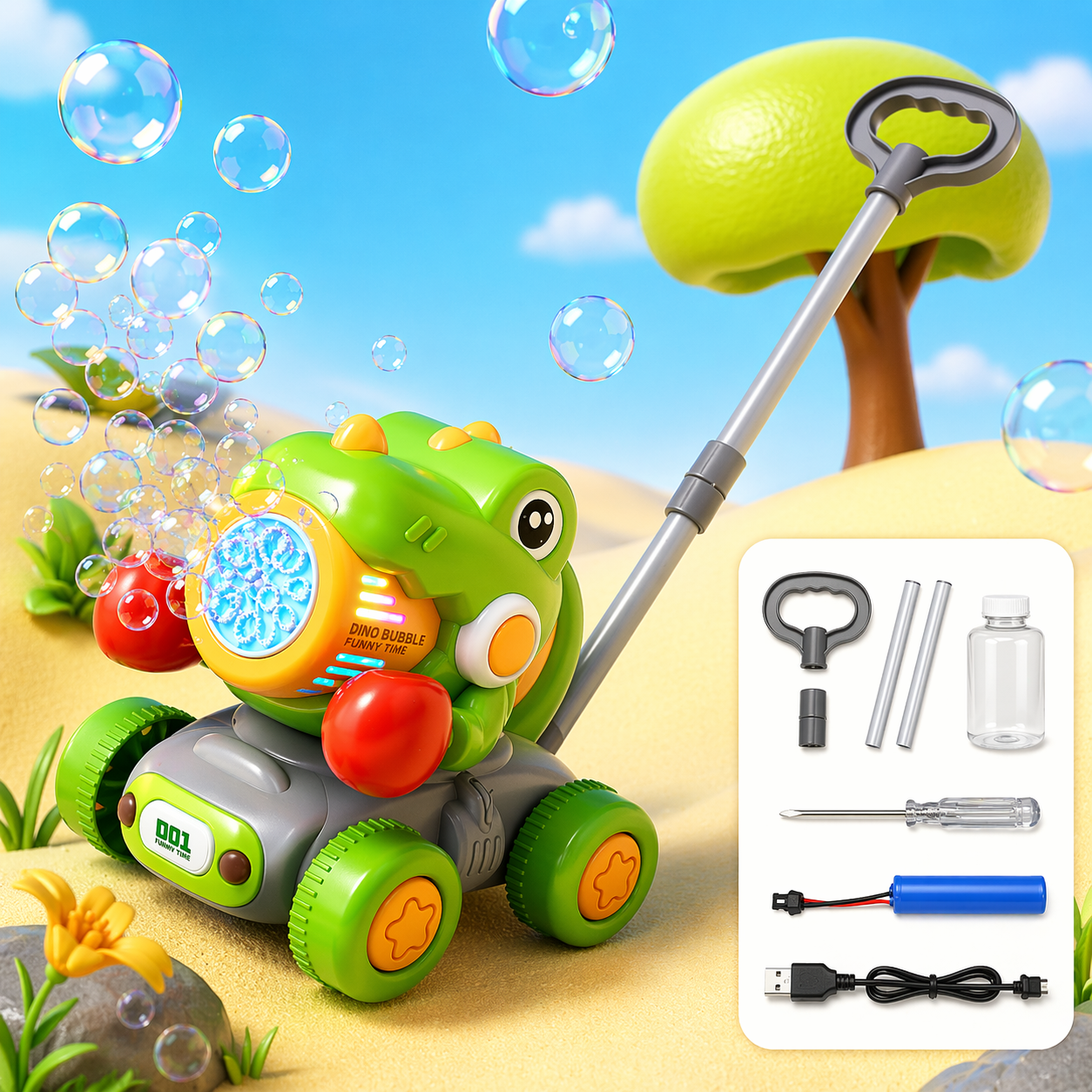 Bubble Blower – Fun & Playful – Bubble Blower Push Cart