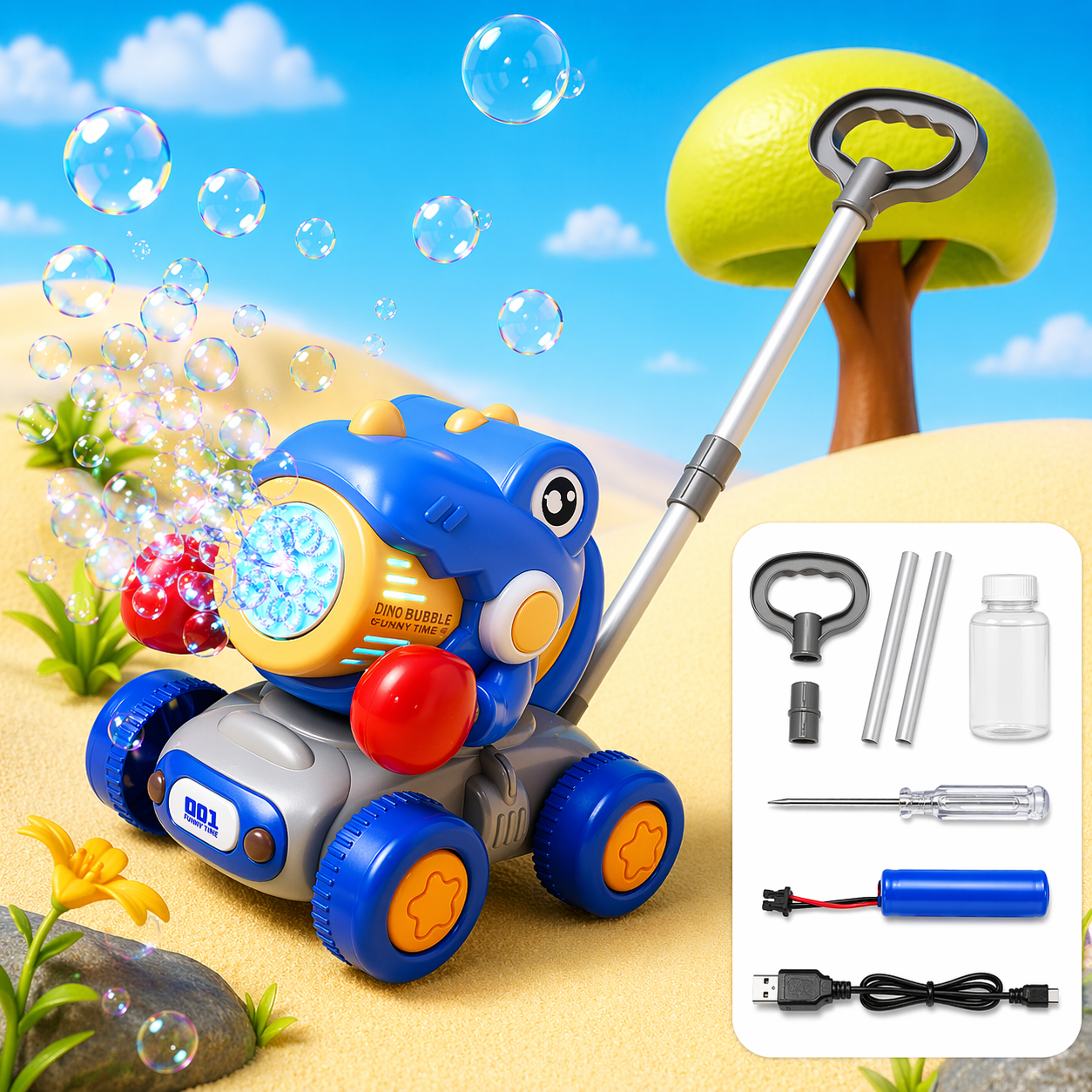 Bubble Blower – Fun & Playful – Bubble Blower Push Cart