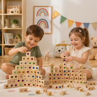 Thumbnail for Rainbow Gem Stacking Blocks – Creative & Educational – Wooden Stacking Blocks Set