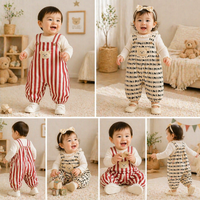 Thumbnail for Striped Overall Romper – Soft & Comfort – Kids' Jumpsuit