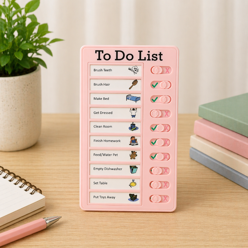 Kids Chore Chart – Organized & Independent – To-Do List Task Board