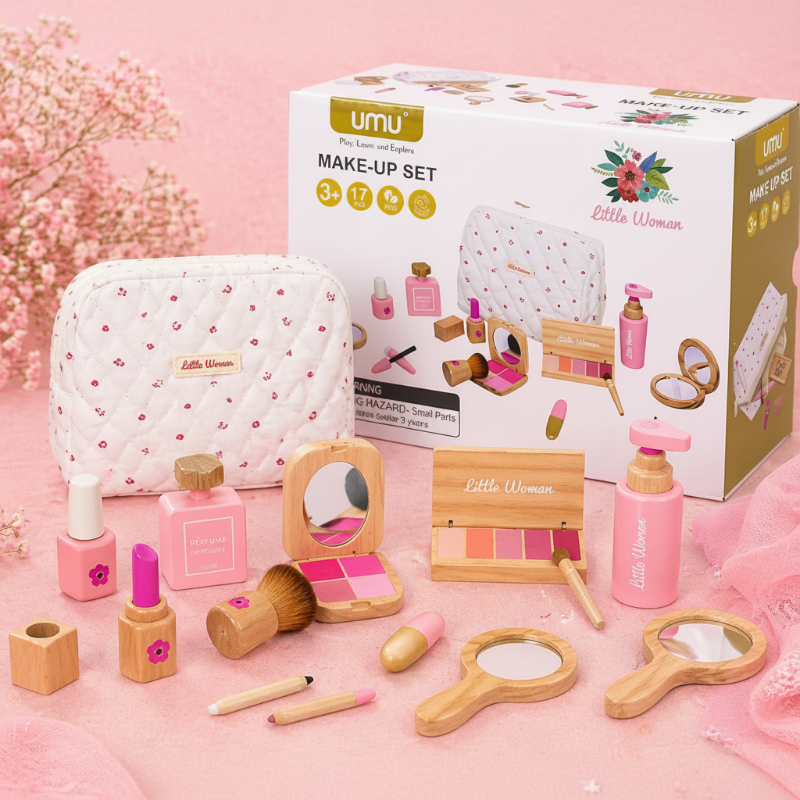 Wooden Makeup Play Set – Creative & Role-Play – Wooden Makeup Set