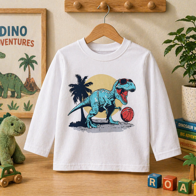 Kids Dinosaur Sweatshirt – Comfort & Style – Dino Kids' Sweater