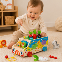 Thumbnail for Montessori Animal Matching Toy – Educational & Interactive – Puzzle Play Car