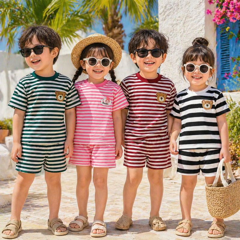 Kids Stripe Outfit – Trendy & Comfortable – Summer Kids' Outfit