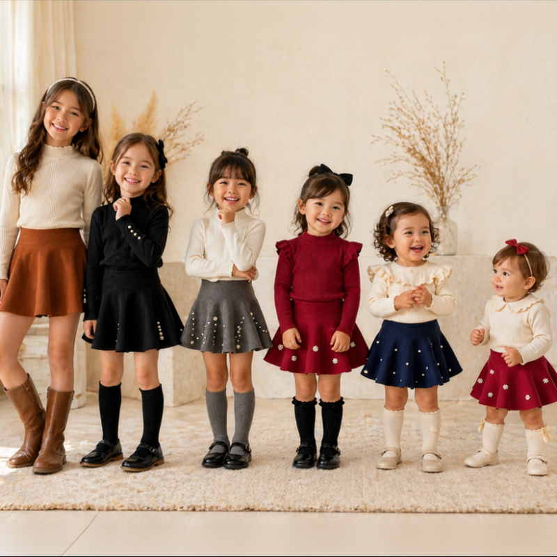 Girls Knitted Skirt – Comfort & Style – Girls' Skirt