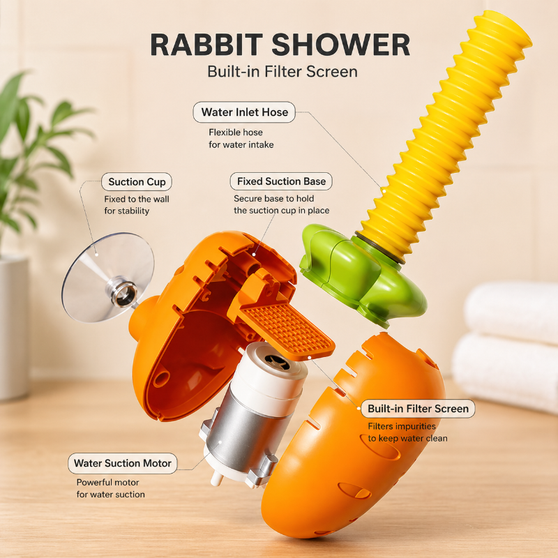 Rabbit Bath Shower Toy – Playful & Water Fun – Bath Toy Sprinkler