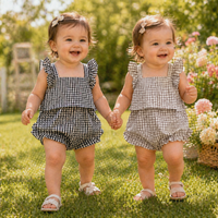 Thumbnail for Girls Ruffle Tee – Light & Cute – Children's Clothing Set