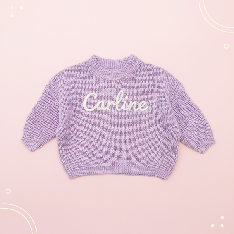 Personalized Baby Sweater – Unique & Loving – Embroidered Personalized Baby Sweater