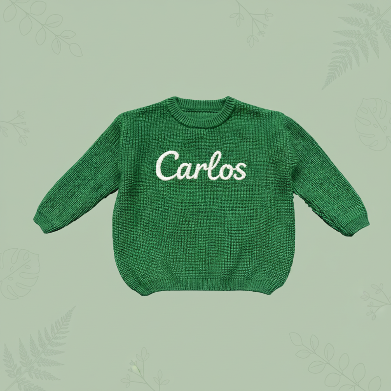 Personalized Baby Sweater – Unique & Loving – Embroidered Personalized Baby Sweater