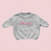 Thumbnail for Personalized Baby Sweater – Unique & Loving – Embroidered Personalized Baby Sweater