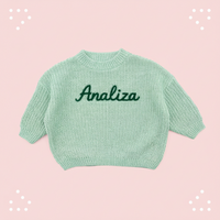 Thumbnail for Personalized Baby Sweater – Unique & Loving – Embroidered Personalized Baby Sweater
