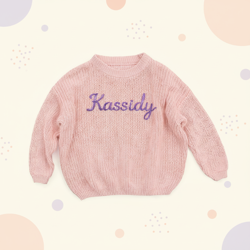 Personalized Baby Sweater – Unique & Loving – Embroidered Personalized Baby Sweater