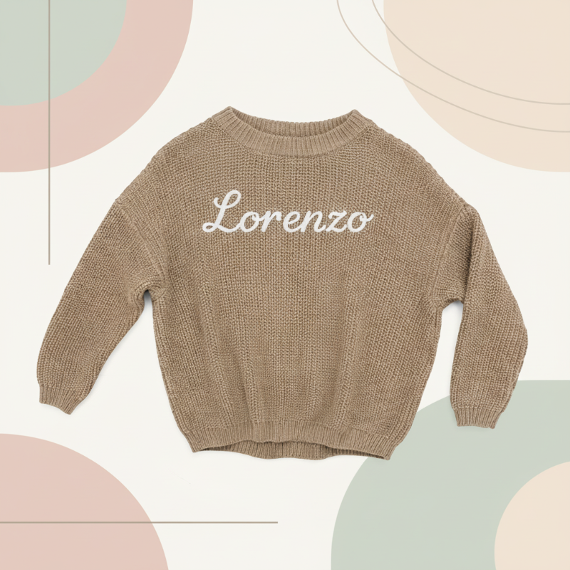Personalized Baby Sweater – Unique & Loving – Embroidered Personalized Baby Sweater