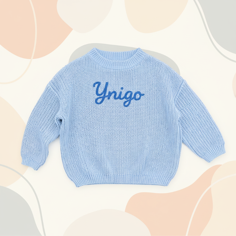 Personalized Baby Sweater – Unique & Loving – Embroidered Personalized Baby Sweater