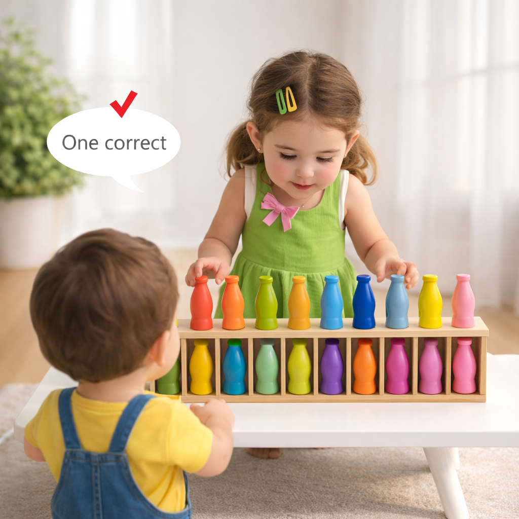 WoodenMatch – Smart & Playful – Montessori Color Game