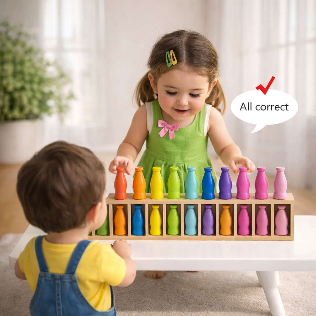 WoodenMatch – Smart & Playful – Montessori Color Game