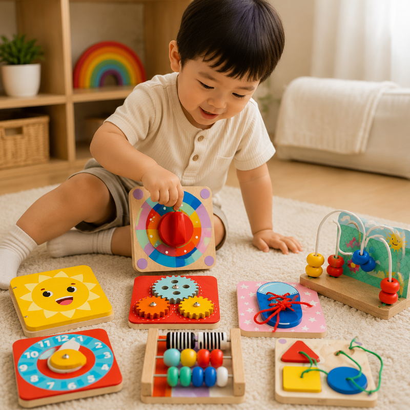 TinySkills – Creative & Educational – Montessori Magnetic Busy Board