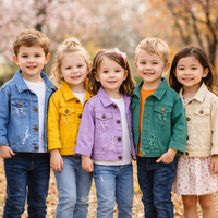 Thumbnail for Candy Color Denim Jacket – Lightweight Denim Jacket for Kids