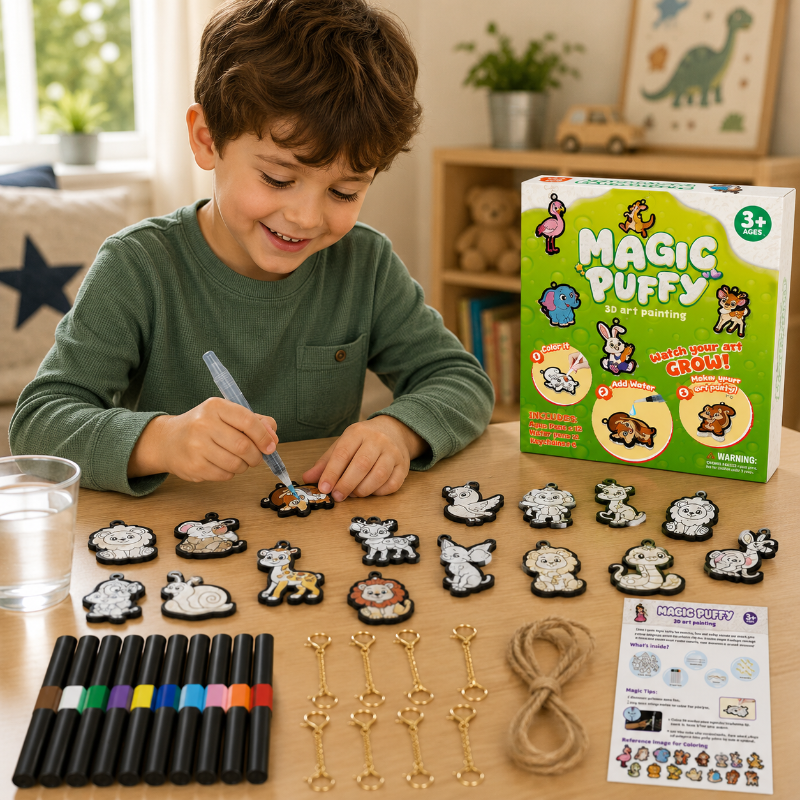 Magic Puff Paint – Creative & Interactive – Craft Kit with Magical Foam Texture