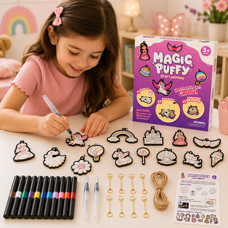 Magic Puff Paint – Creative & Interactive – Craft Kit with Magical Foam Texture