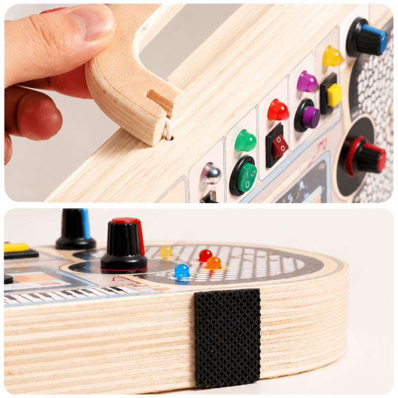 Wooden Busy Board – Motor Skills & Interactive – Music Activity Board