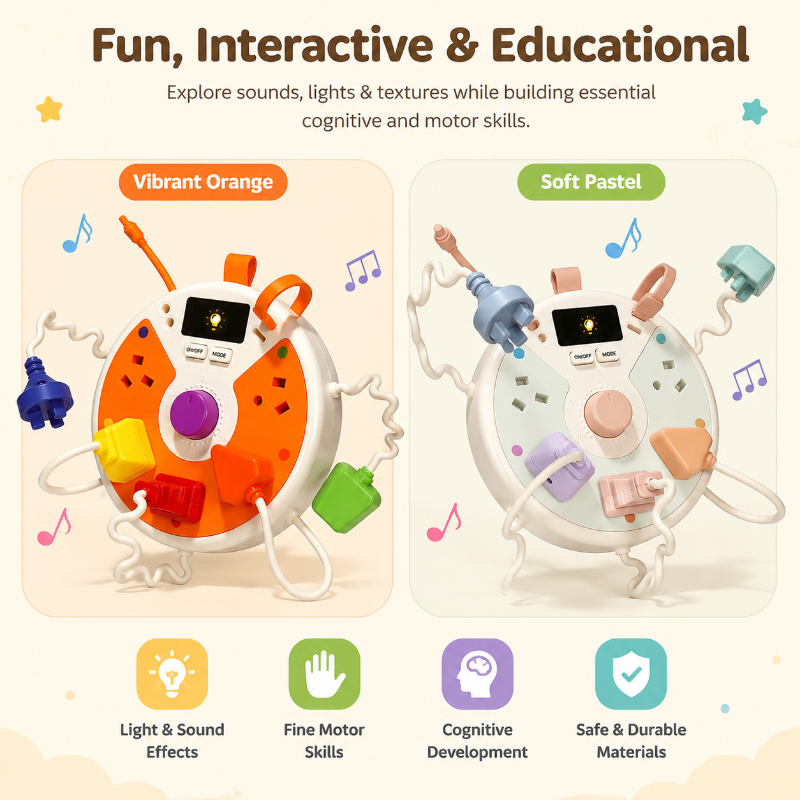 Light Up Busy Board – Motor Skills & Development – Activity Board