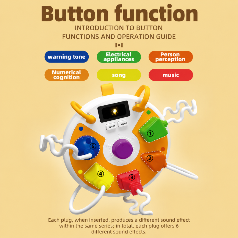 Light Up Busy Board – Motor Skills & Development – Activity Board