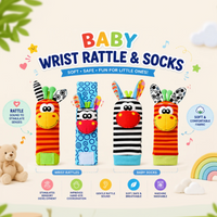 Thumbnail for Wrist Rattle and Socks – Motor Skills & Play – Baby Rattles (Set of 4)