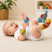 Thumbnail for Wrist Rattle and Socks – Motor Skills & Play – Baby Rattles (Set of 4)
