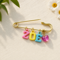 Thumbnail for Personalized Charm Pin – Personal & Stylish – Name Brooch