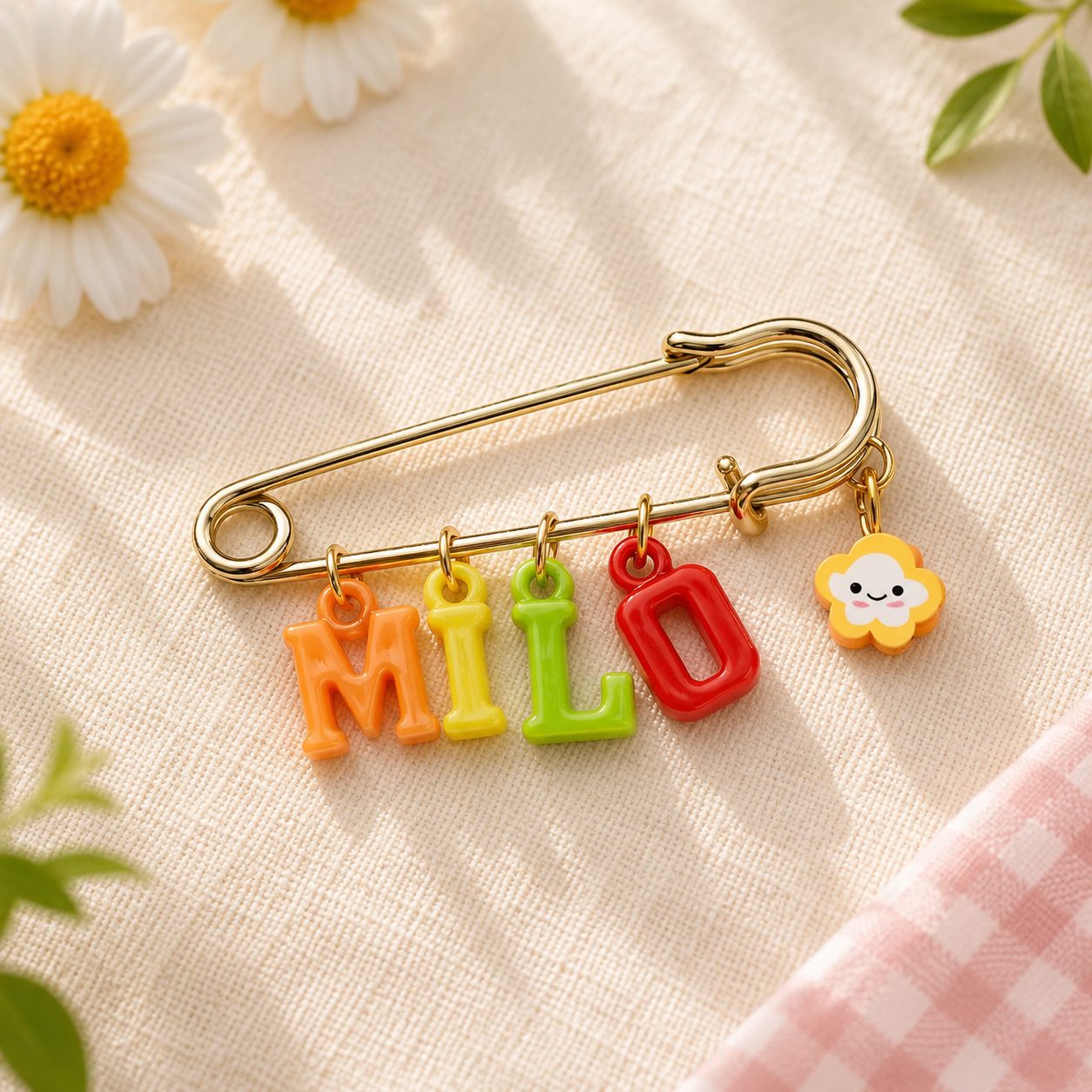 Personalized Charm Pin – Personal & Stylish – Name Brooch