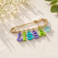Thumbnail for Personalized Charm Pin – Personal & Stylish – Name Brooch