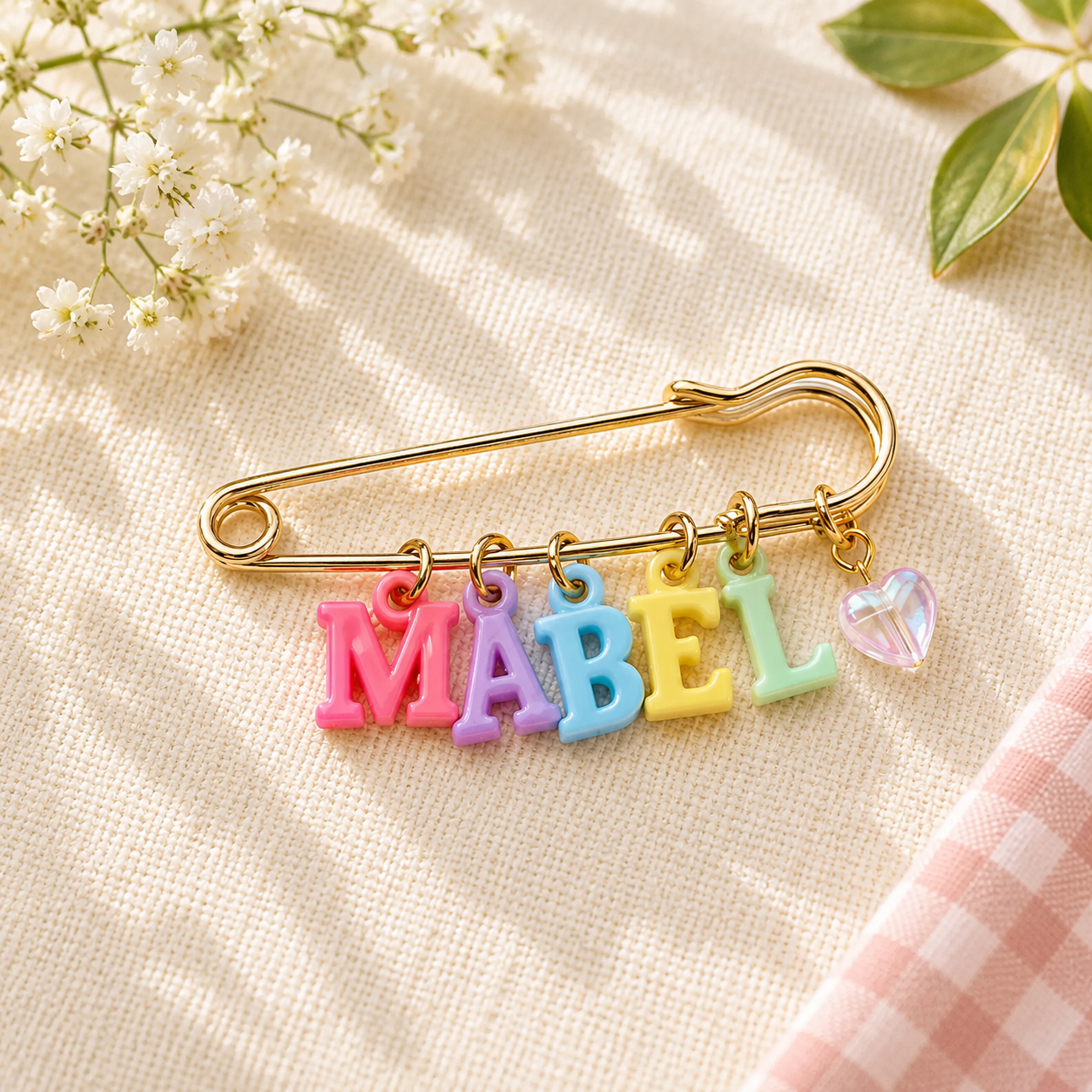 Personalized Charm Pin – Personal & Stylish – Name Brooch
