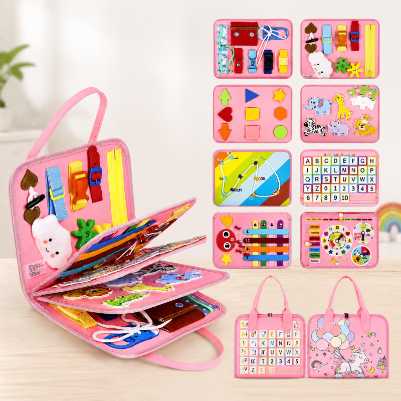 7-in-1 Busy Board – Motor Skills & Learning – Activity Board