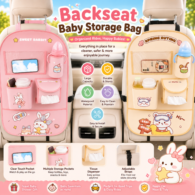 Backseat Baby Storage Bag – Convenient & Spacious – Car Storage Bag