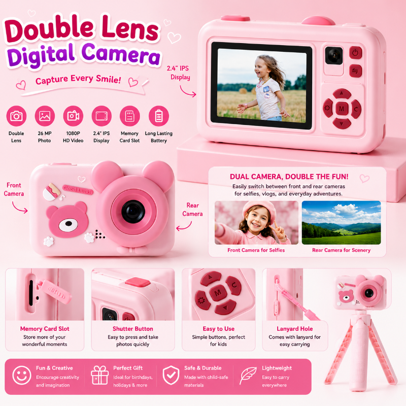 Double Lens Digital Camera – Creative & Fun – Kids' Camera