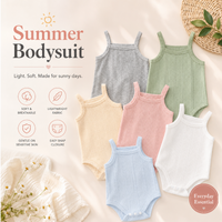 Thumbnail for Summer Bodysuit – Lightweight & Comfortable – Knitted Baby Romper