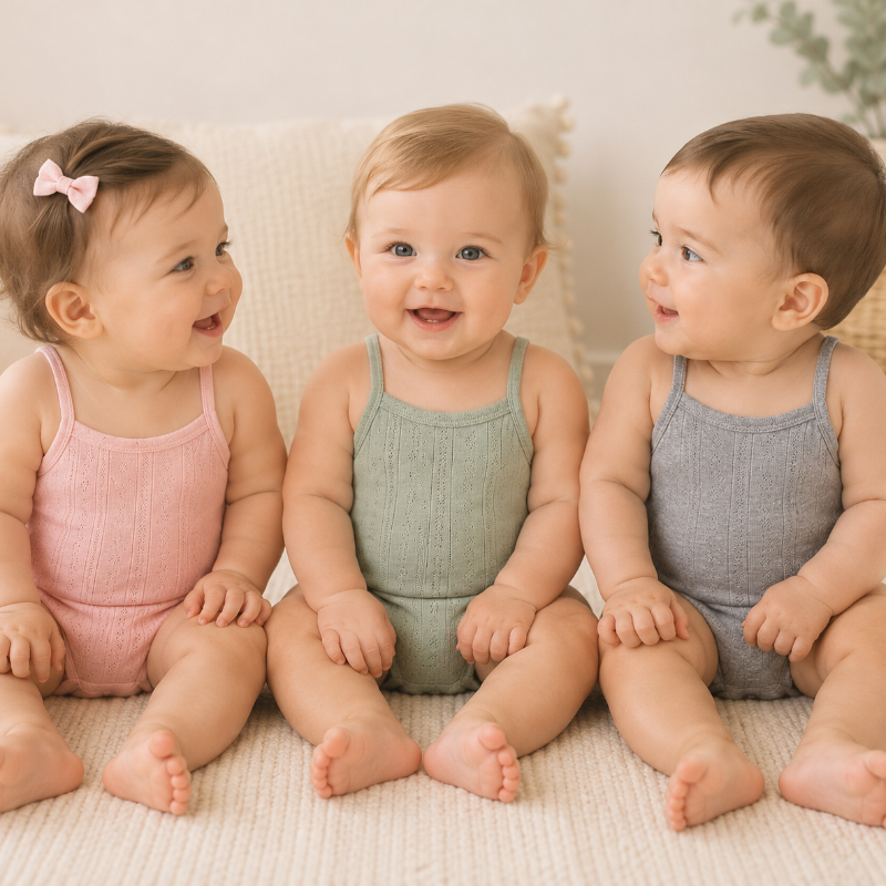 Summer Bodysuit – Lightweight & Comfortable – Knitted Baby Romper