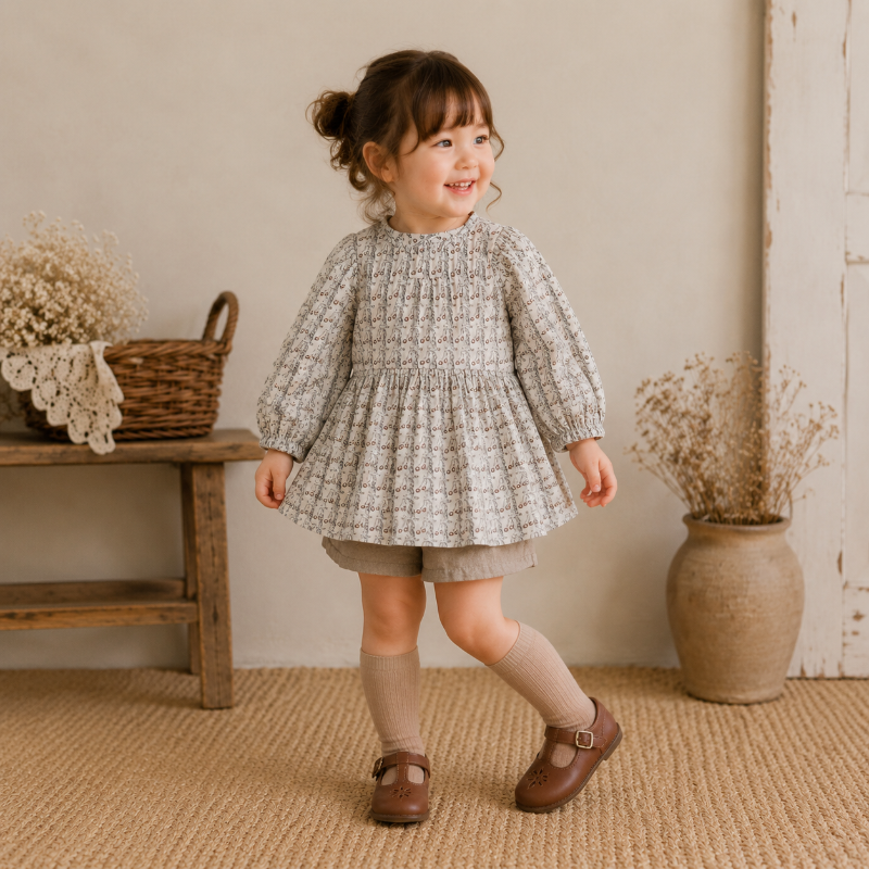 Cherry Shirt & Skirt – Cute & Lightweight – Children's Clothing Set