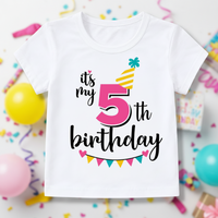 Thumbnail for Birthday Graphic Tee – Cute & Lighthearted – Kids' Birthday T-shirt